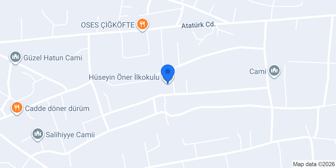 Hüseyin Öner İlkokulu konumu