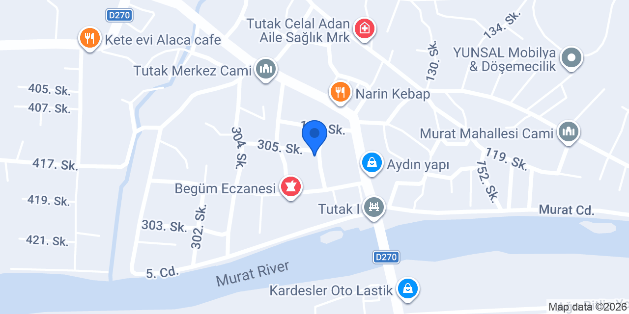 Tutak Öğretmen Evi konumu