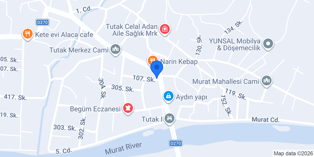 Ptt-tutak Şubesi konumu