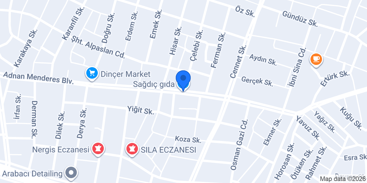 Sağdıç gıda konumu