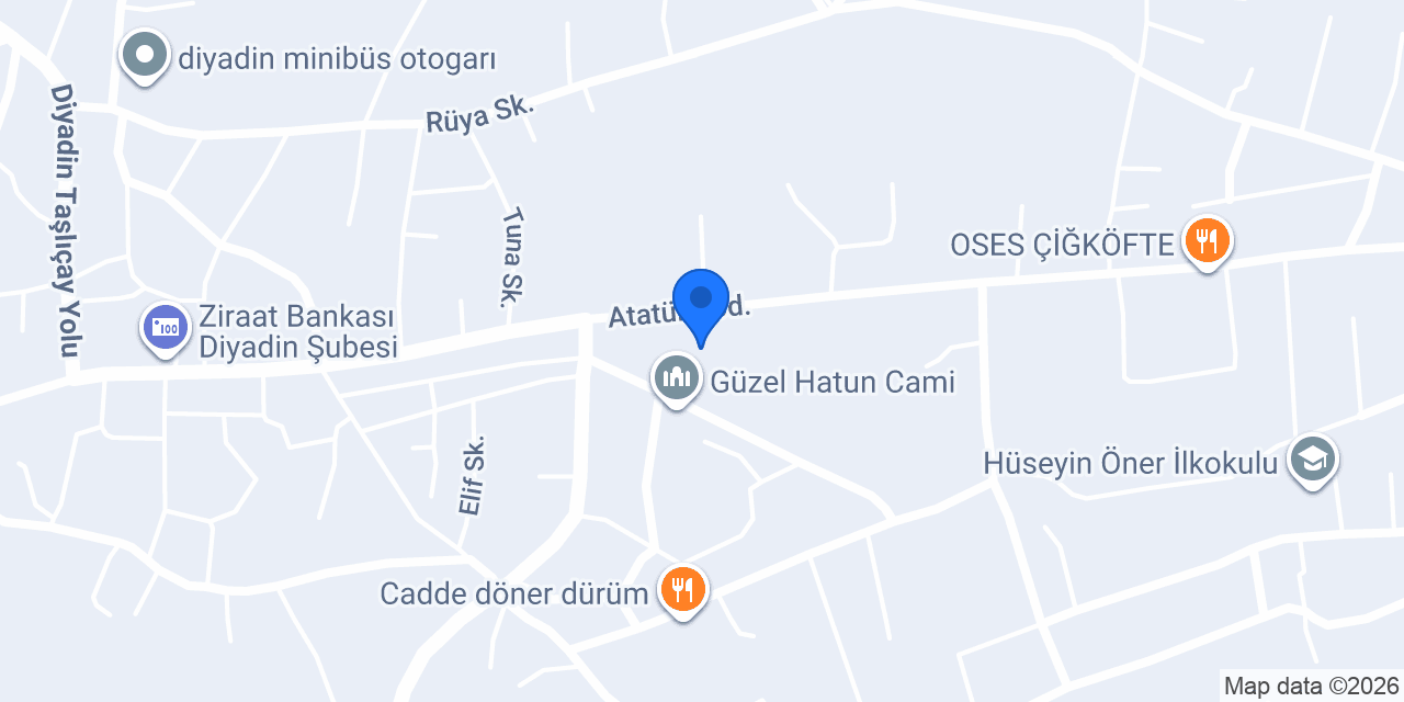 Diyadin İlçe Emniyet Amirliği konumu