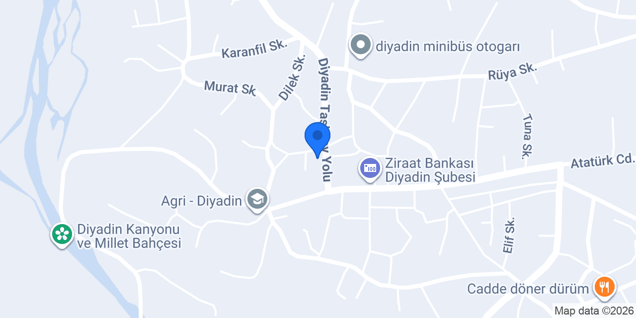 Diyadin birgül restaurant konumu