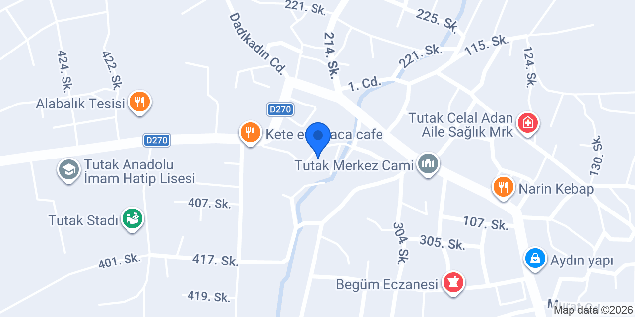 Tutak Selçuklu Öğrenci Yurdu konumu