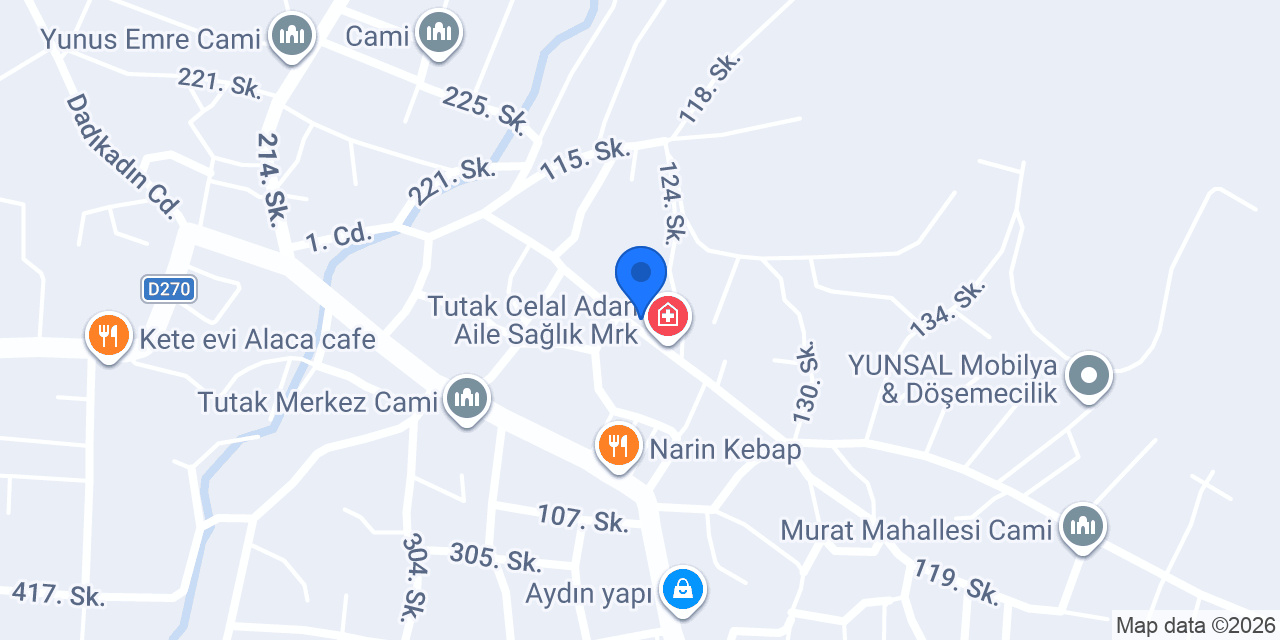 Tutak taksı konumu