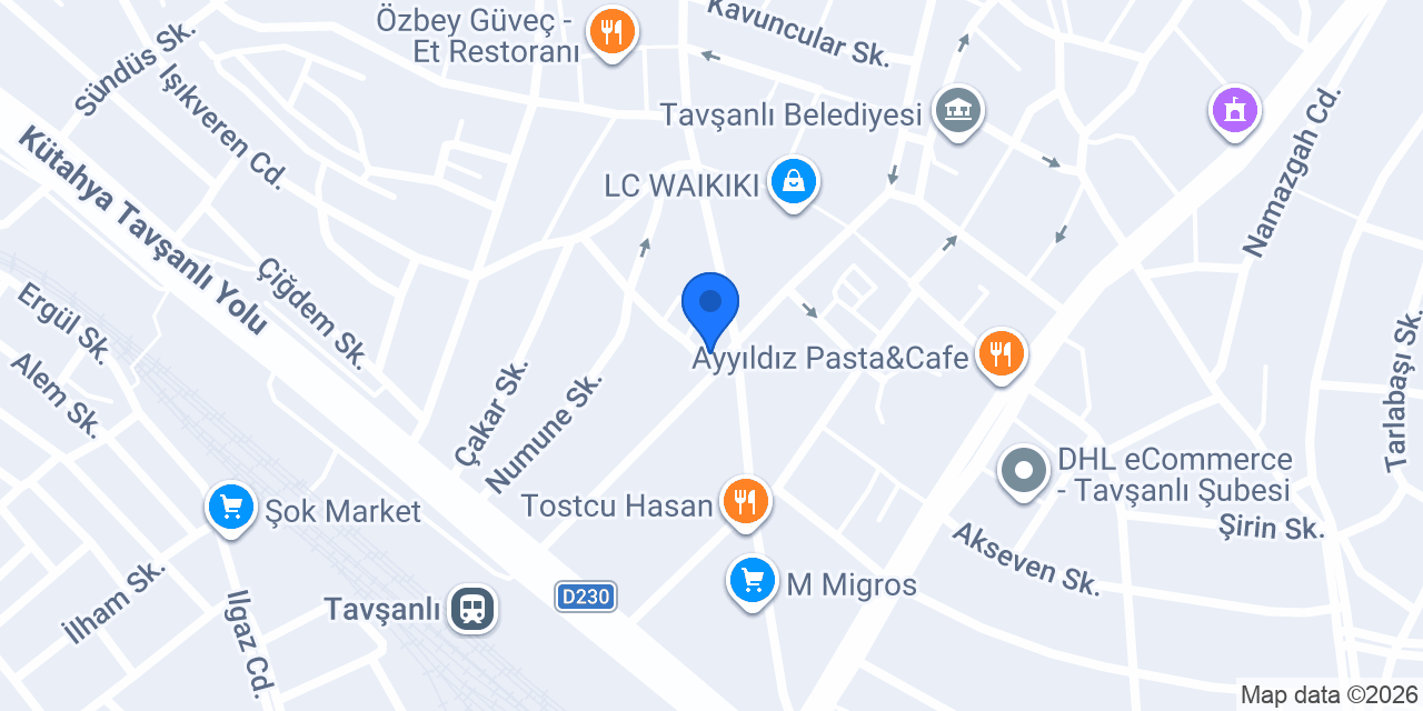 Tavşanlı Quick Pizza konumu