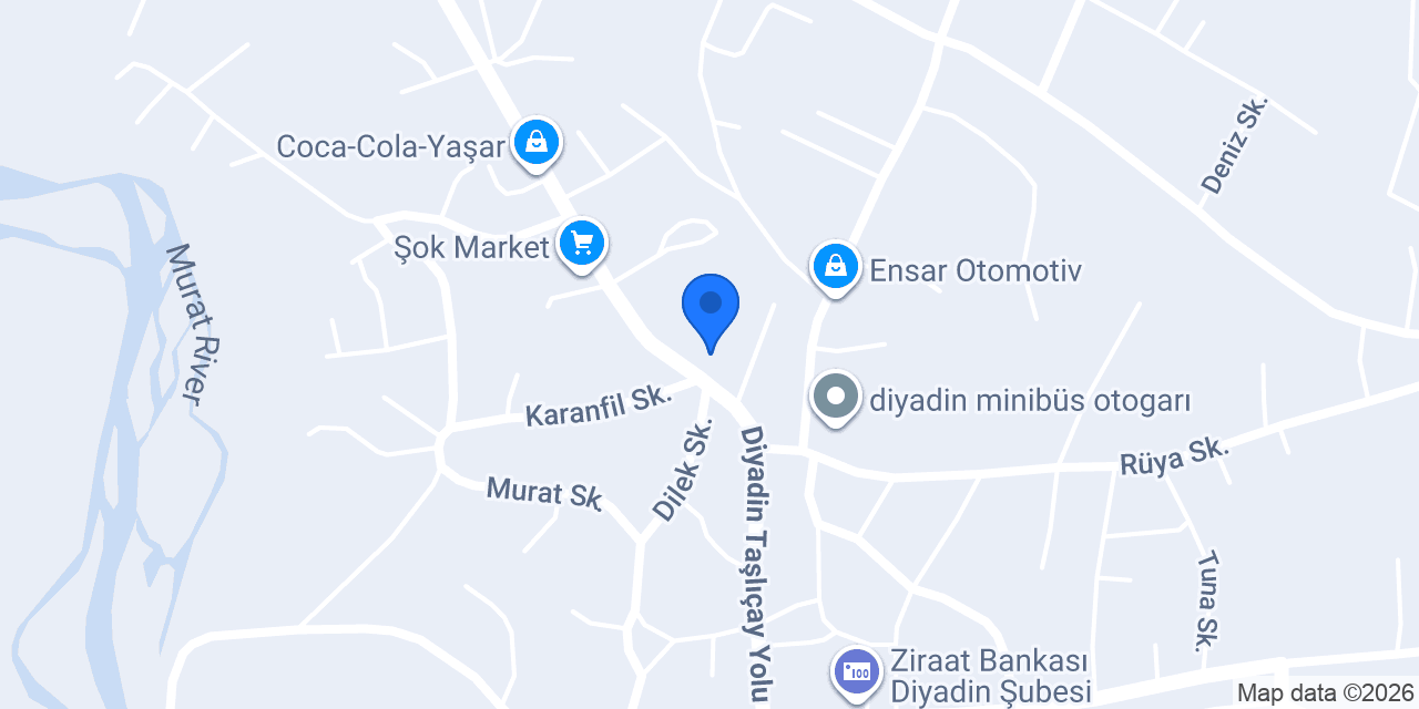 Kızılay-diyadin Şubesi konumu