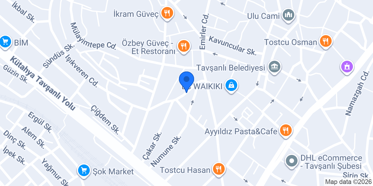 ŞAŞMAZ ELEKTRİK VE AVİZE konumu
