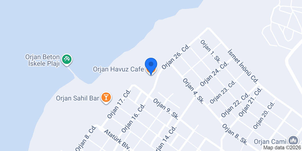 Orjan Havuz Cafe konumu
