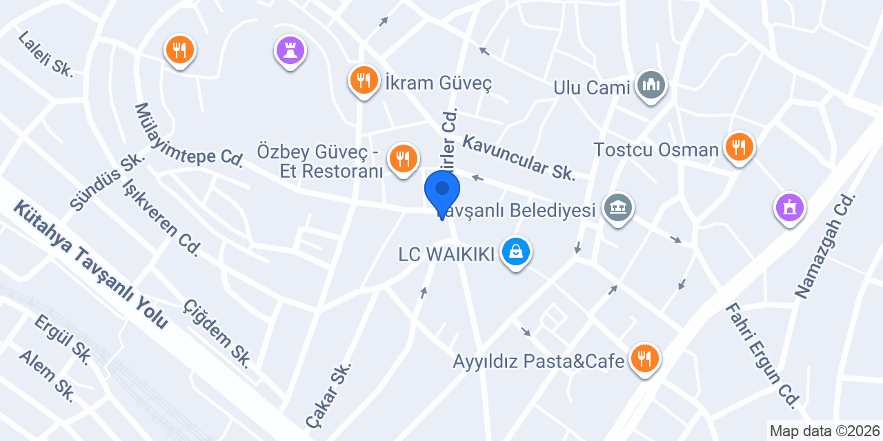 Efeoğlu Baklava Tavşanlı konumu
