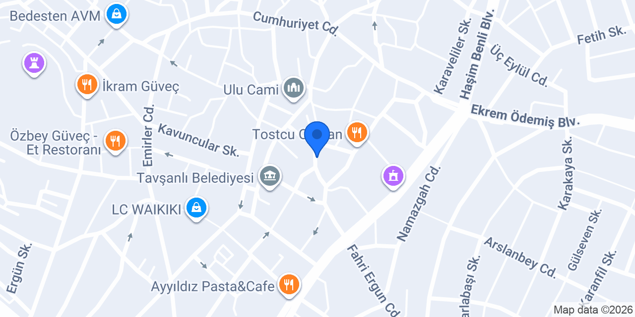 Karabulut Elektrik Avize konumu