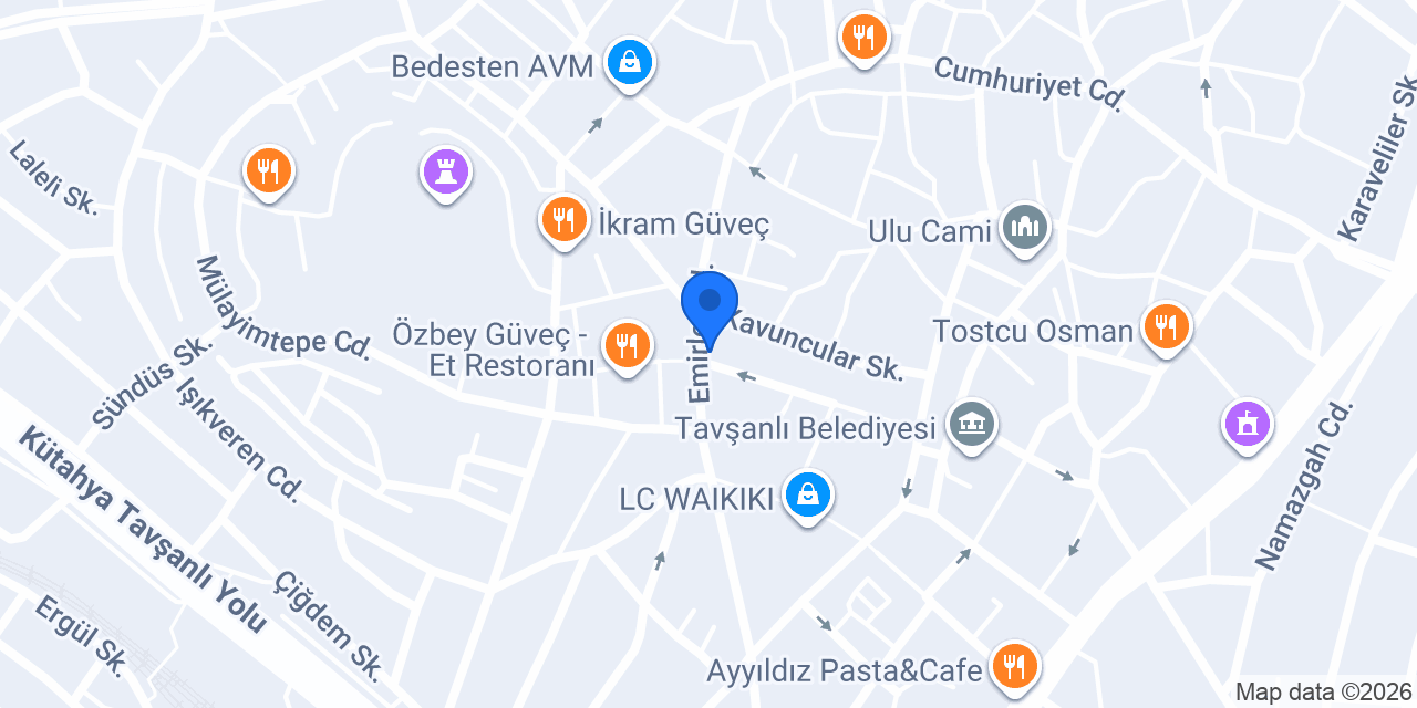 Menekşe Çiçekçilik konumu