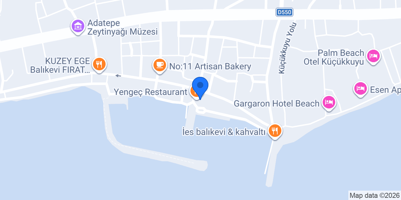 Yengec Otel konumu