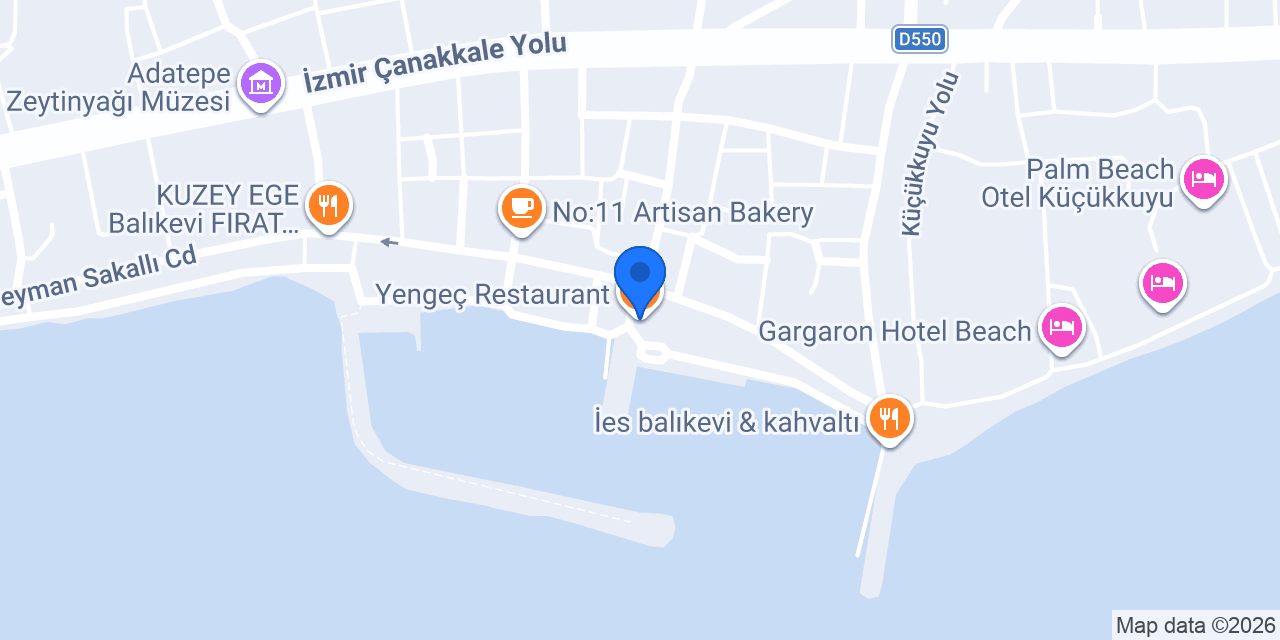 Yengeç Restaurant konumu