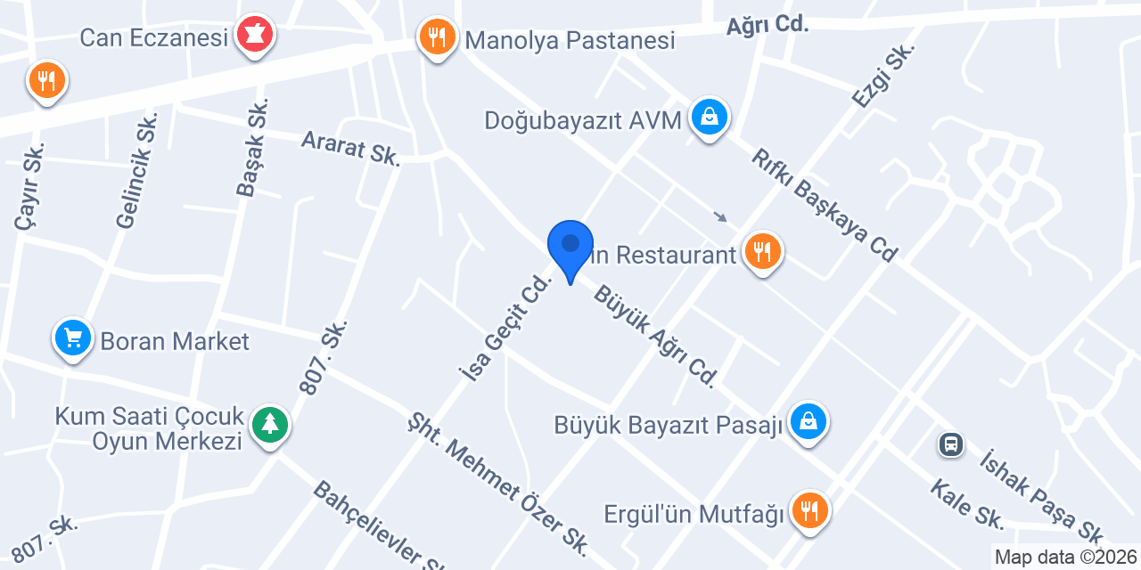 Menekşe Çiçekçilik konumu