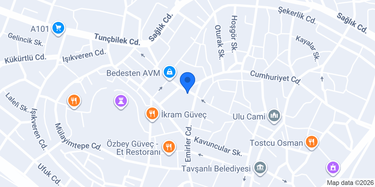Derya Yemek Salonu konumu
