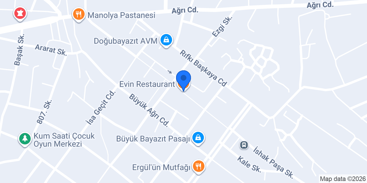 Evin Restaurant konumu