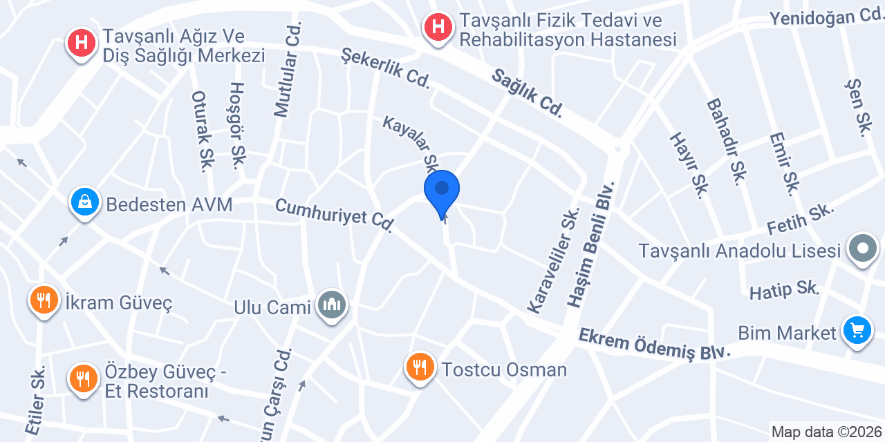 Şenay Bayan Kuaför konumu