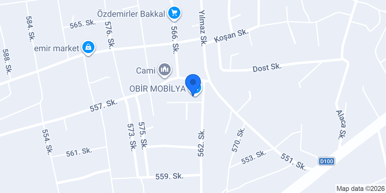 OBİR MOBİLYA konumu