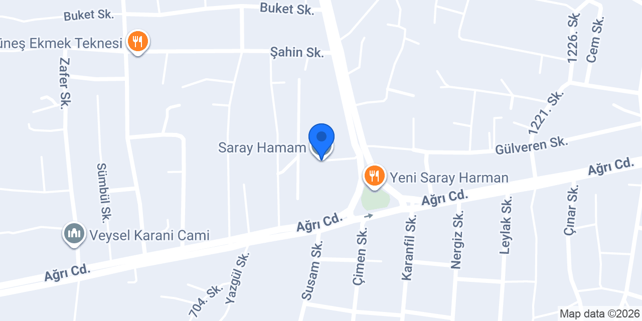 Saray Hamam konumu