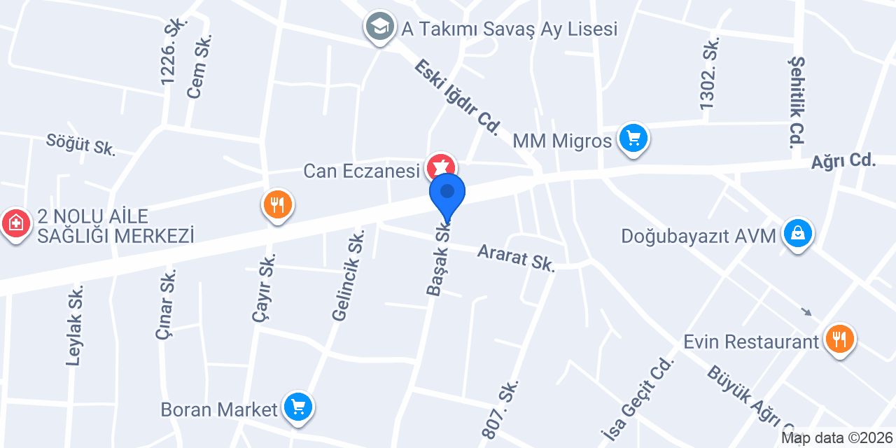 Doğubayazıt 2. Noter konumu