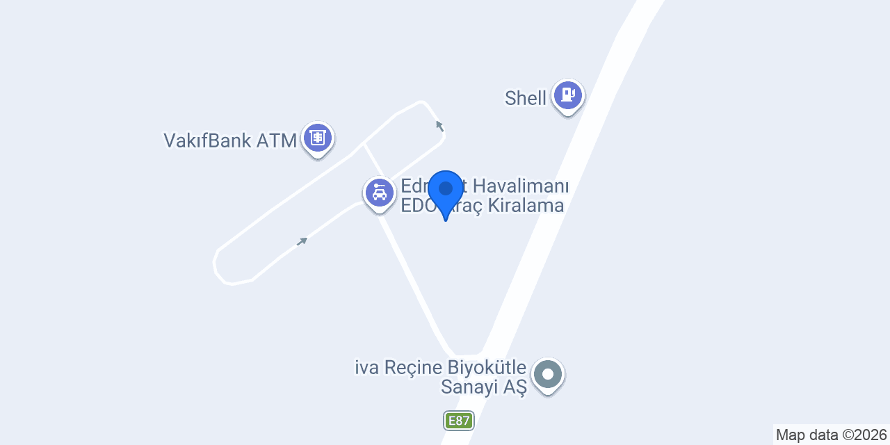 Taksi Edremit Havalimanı konumu