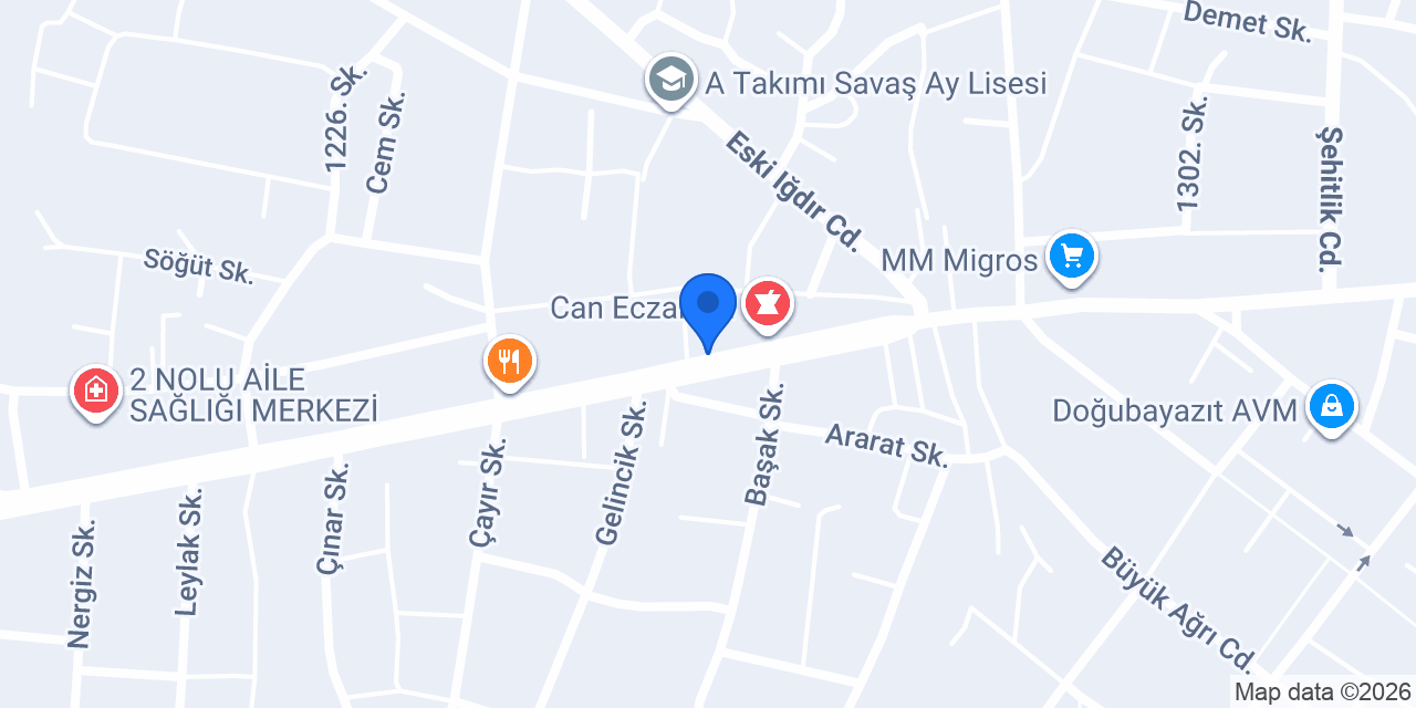 Saray Veteriner Kliniği konumu
