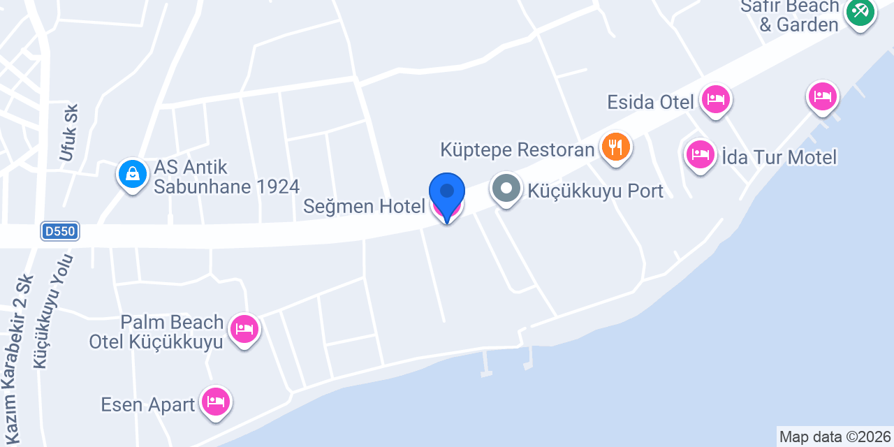 Seğmen Hotel konumu