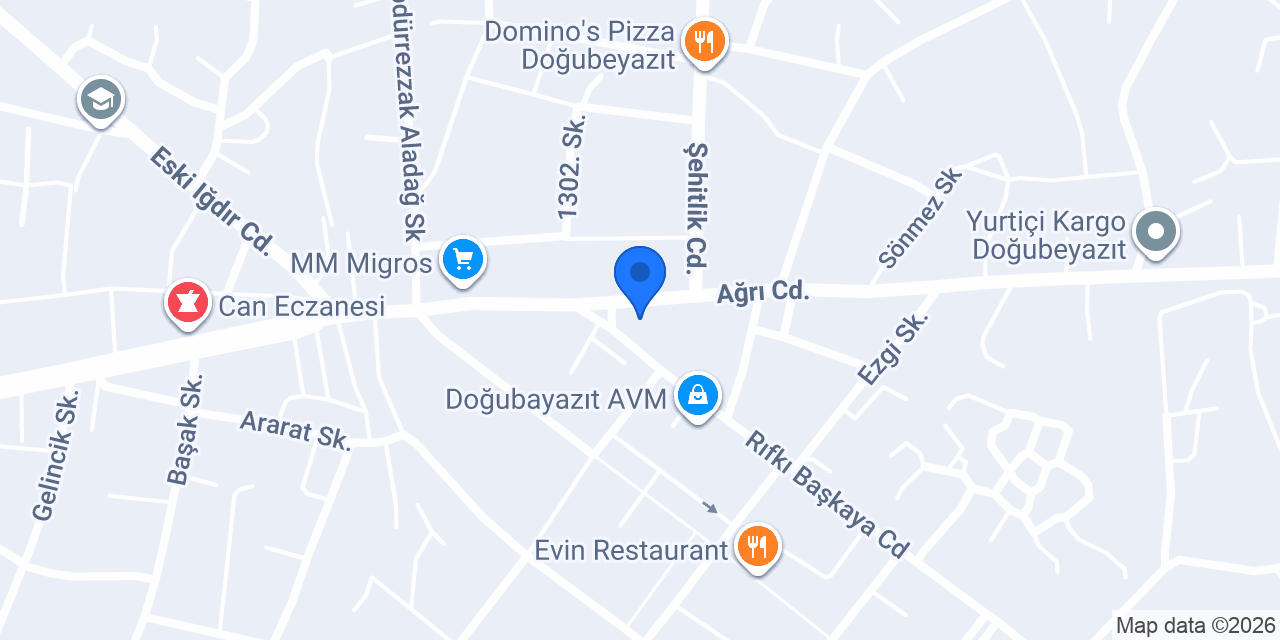 MERDANE PİDE & BÖREK Doğubayazıt konumu