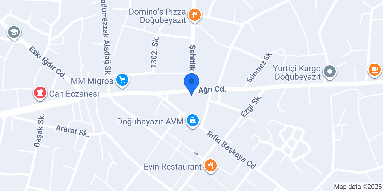 Kervan Cafe Restaurant konumu