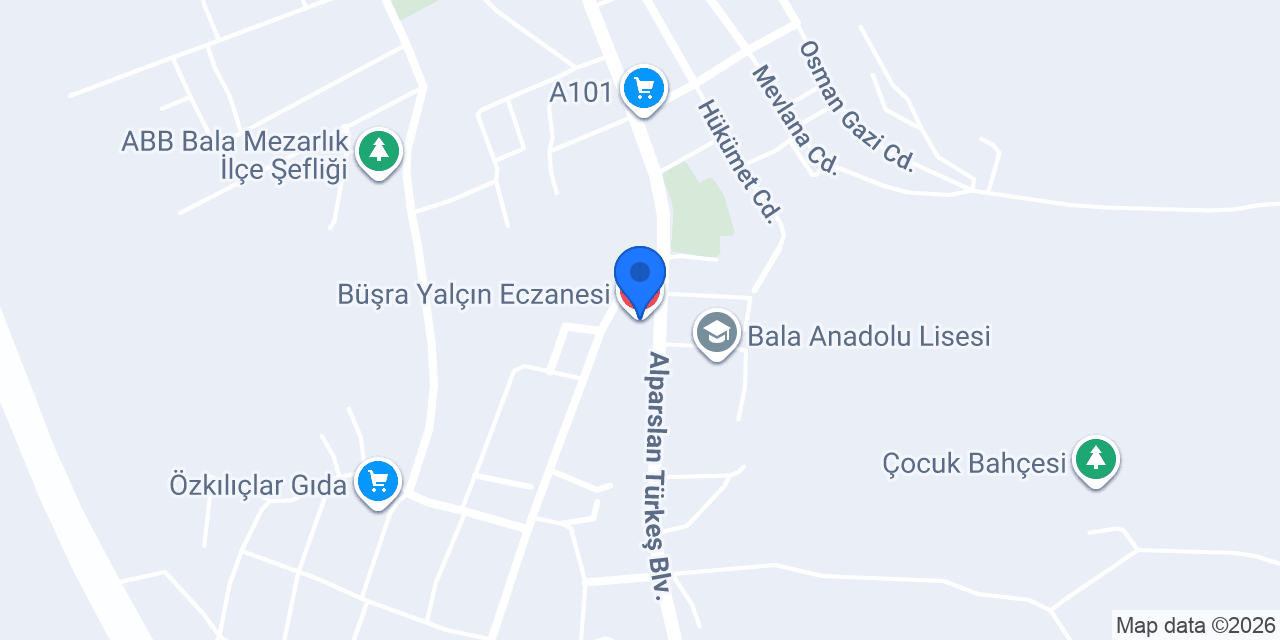Büşra Yalçın Eczanesi konumu
