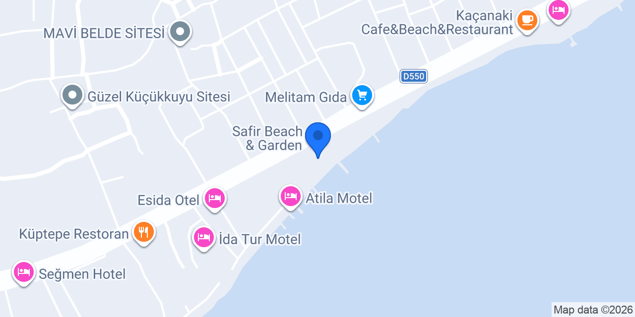 Safir Beach Garden konumu