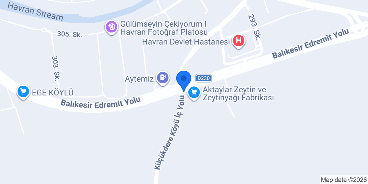 Aktaylar Olive House konumu