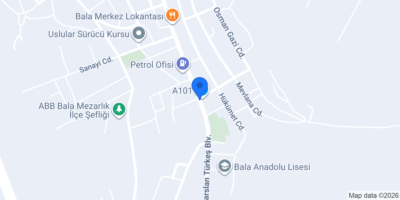 Bala petrol Bala/ankara konumu