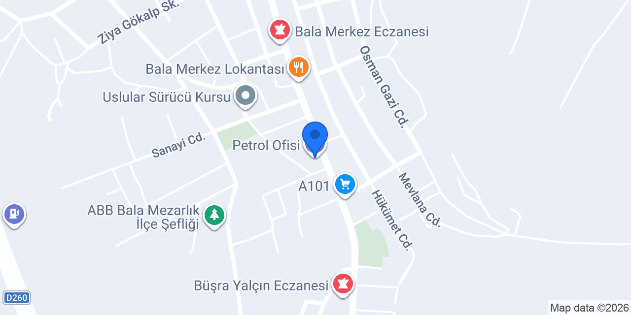 Petrol Ofisi konumu