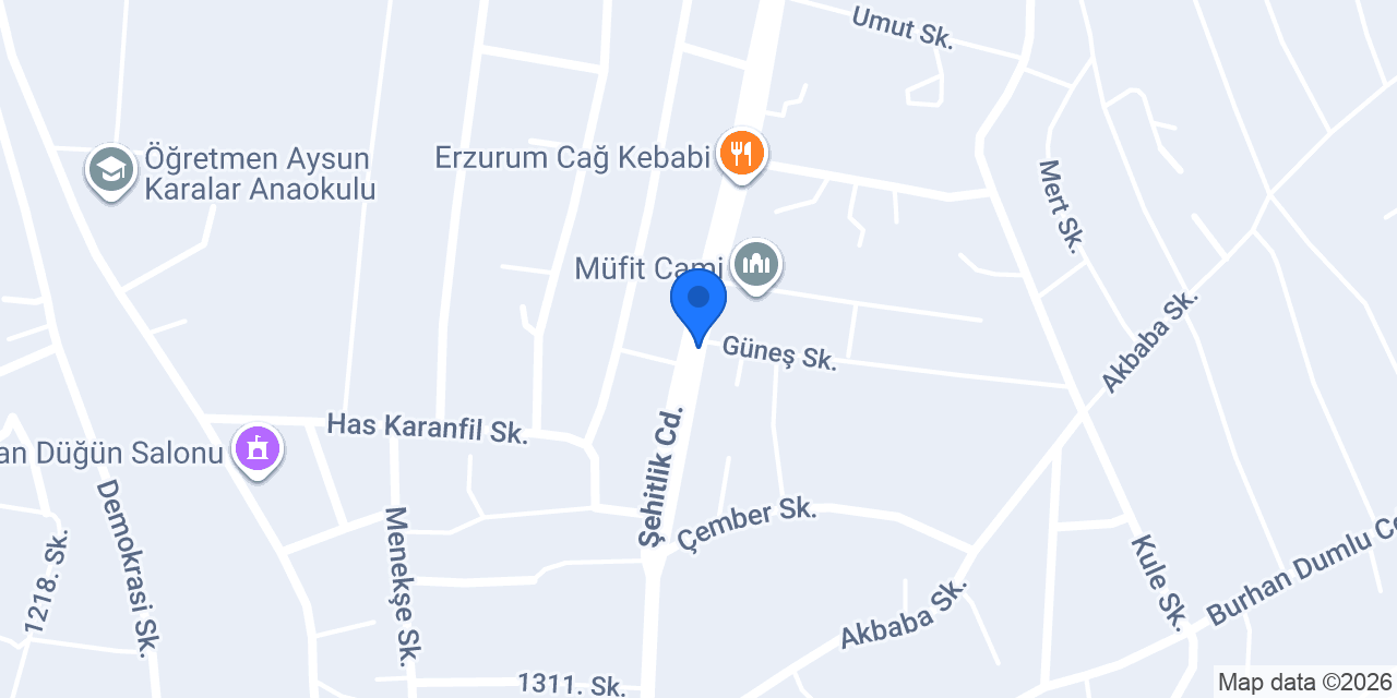 Batmaz Diş Kliniği konumu