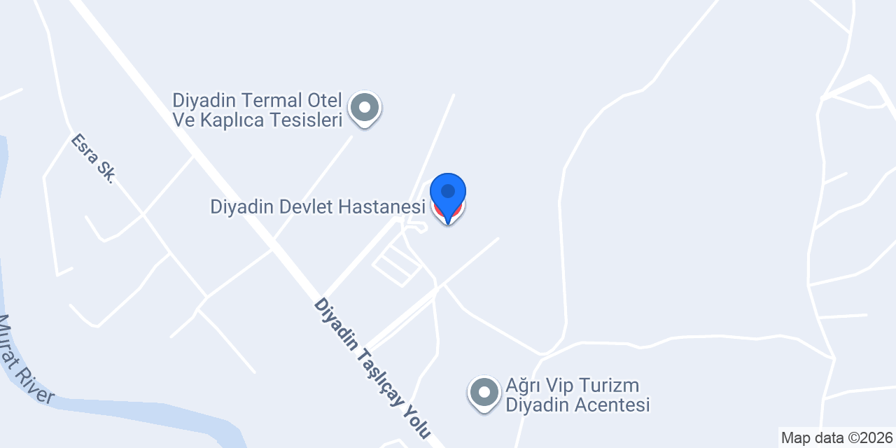 Diyadin Devlet Hastanesi konumu