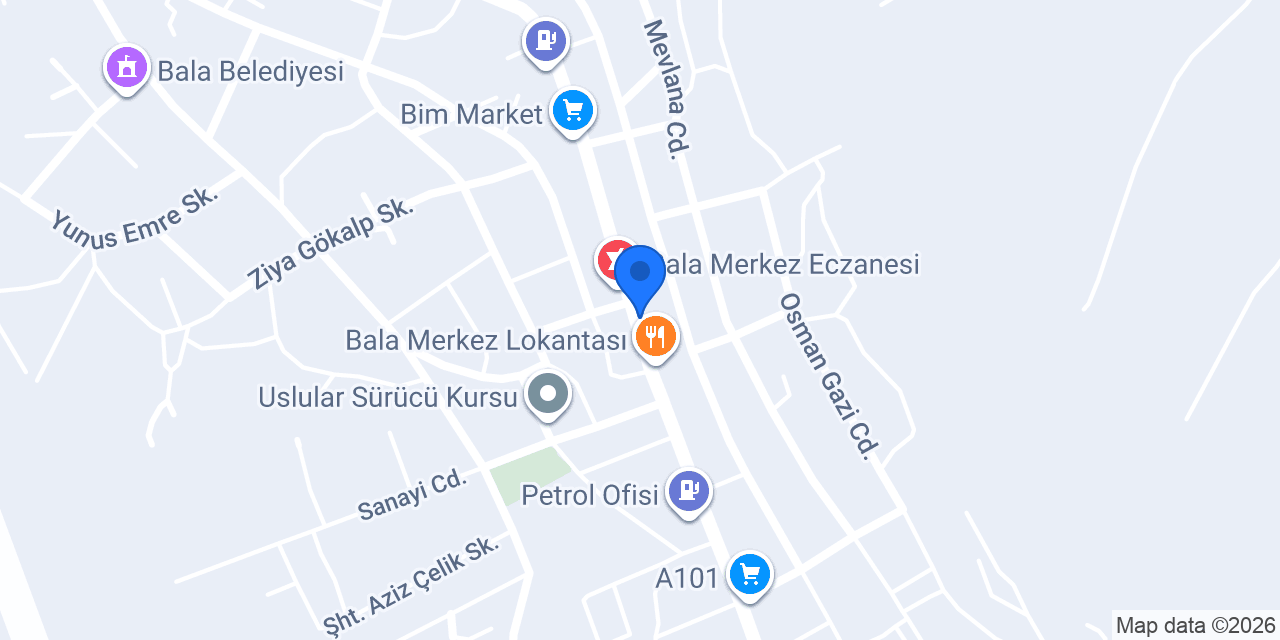 Şanli Bala Pastanesi konumu
