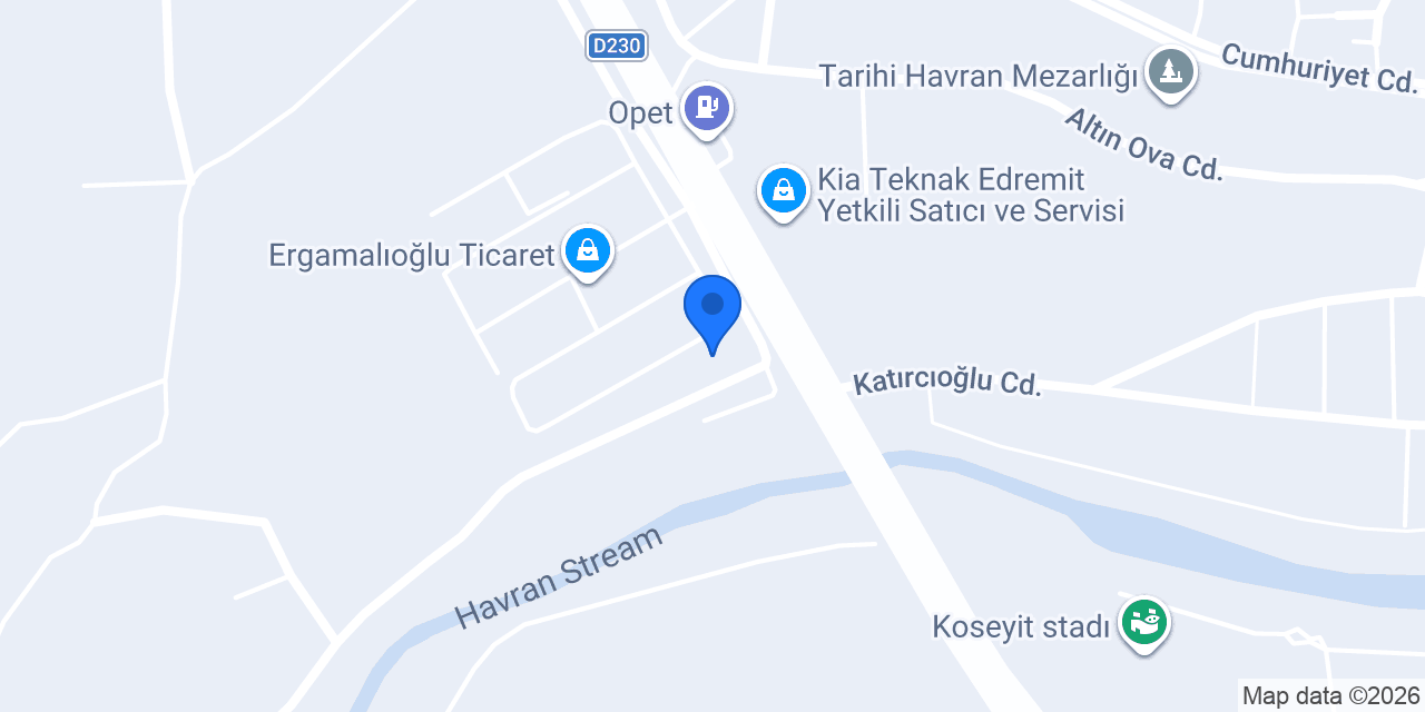 Demirbaş oto servisi konumu
