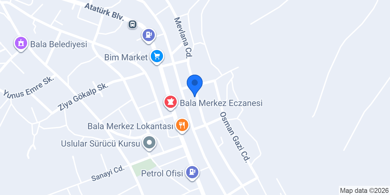 Kesik Köprü Merkez Cami konumu