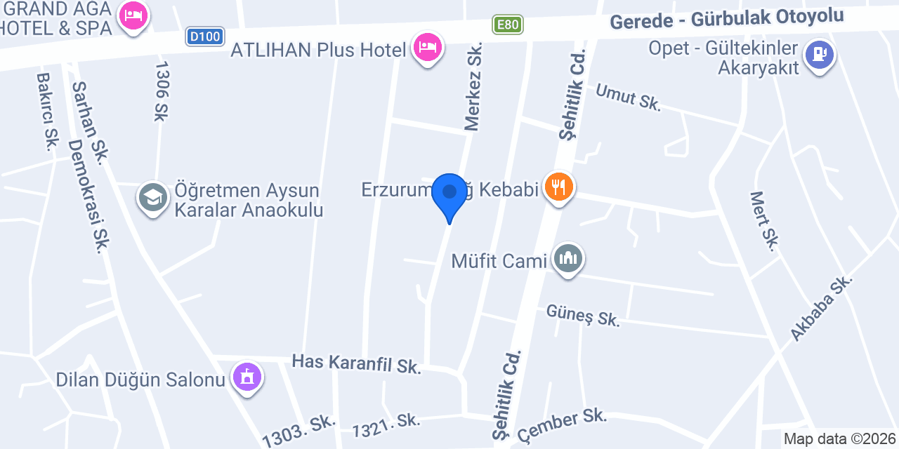 Paraşüt Camping konumu