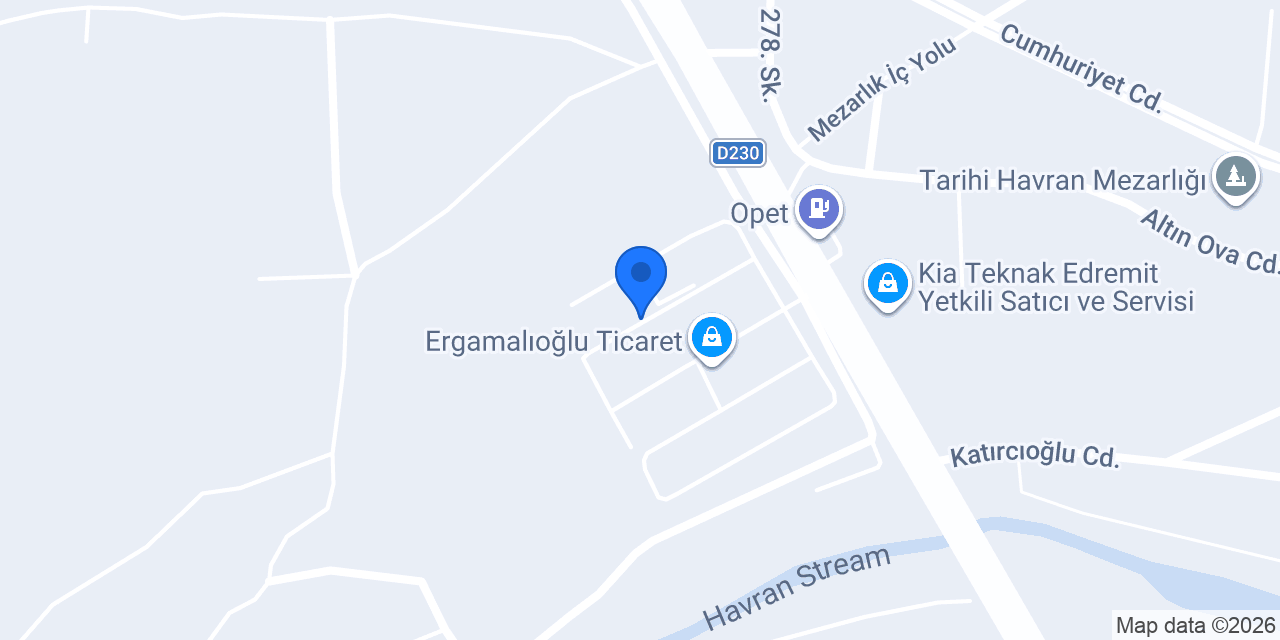 Ayvalık Tente konumu