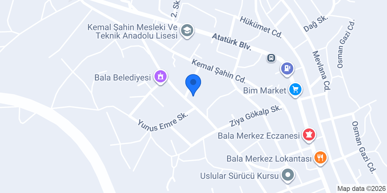 Bala İmam Hatip Lisesi konumu