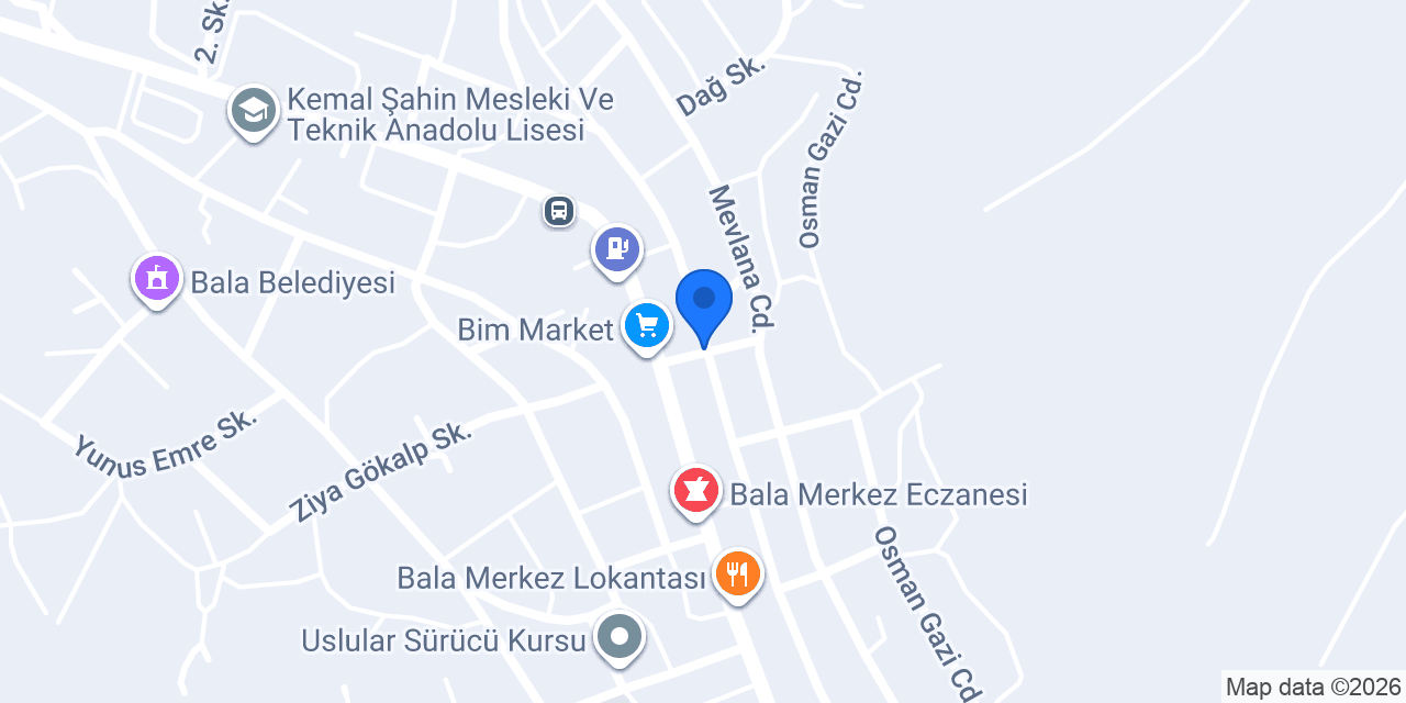 Bala Mal Müdürlüğü konumu