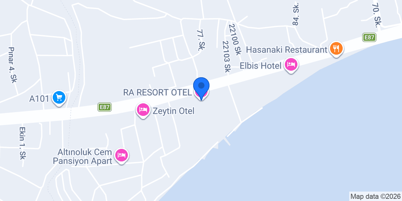 RA RESORT OTEL konumu
