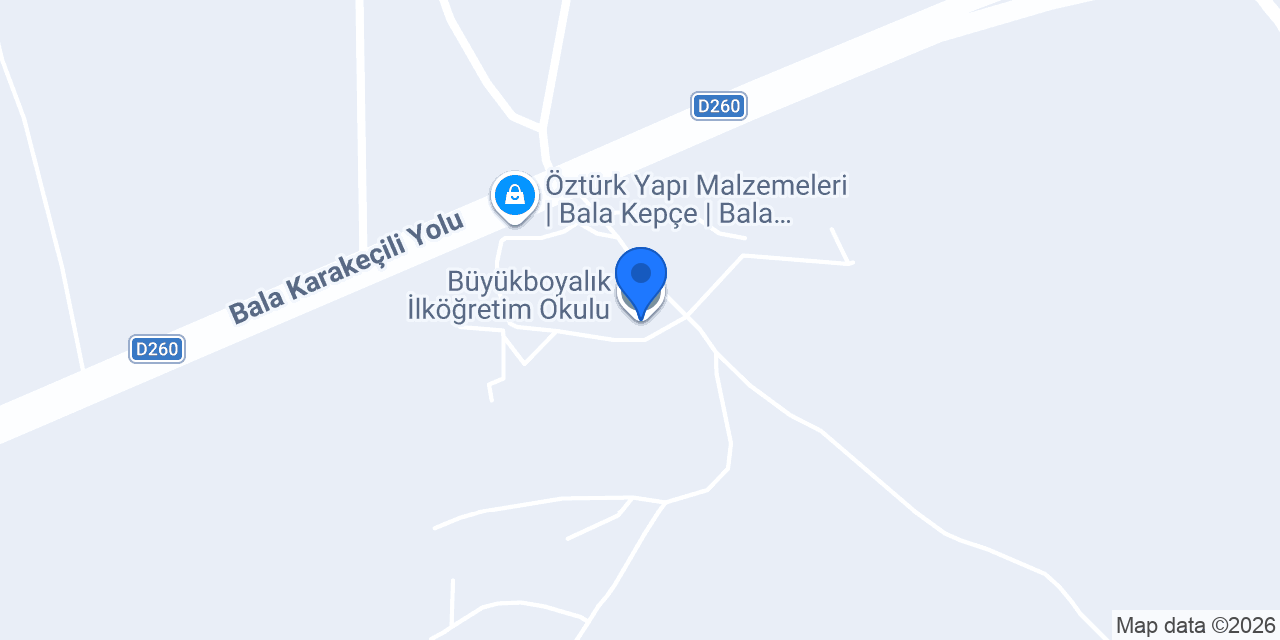 Büyükboyalık İlköğretim Okulu konumu