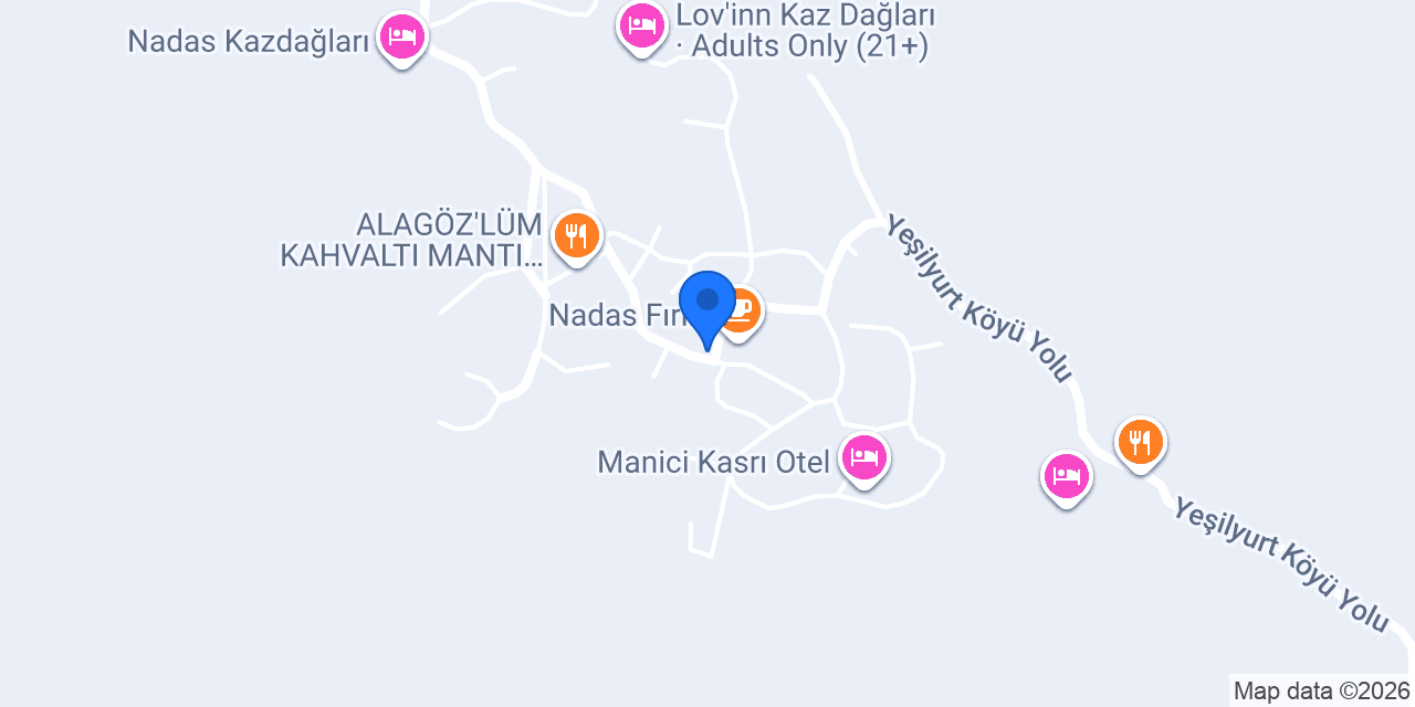 Yeşilyurt Radika Cafe konumu