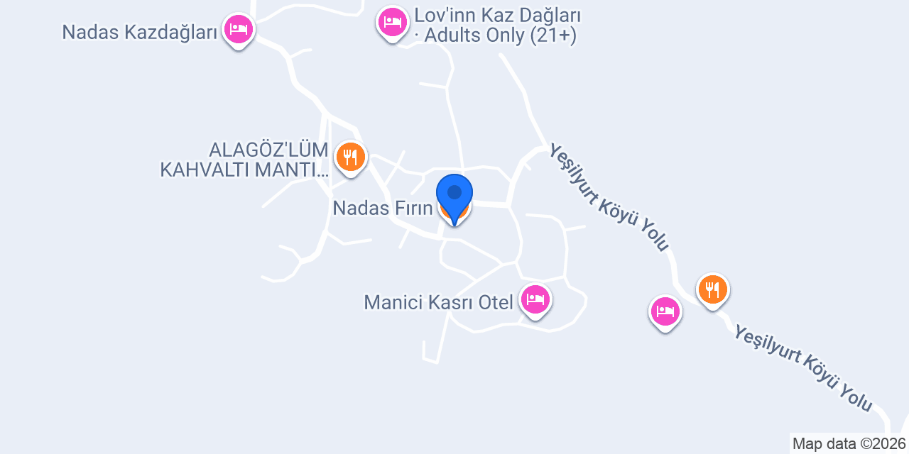 Nadas Fırın konumu