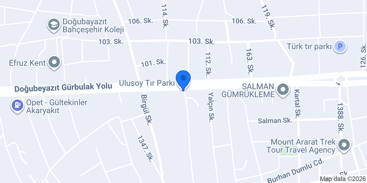 Ulusoy Tır Parkı konumu