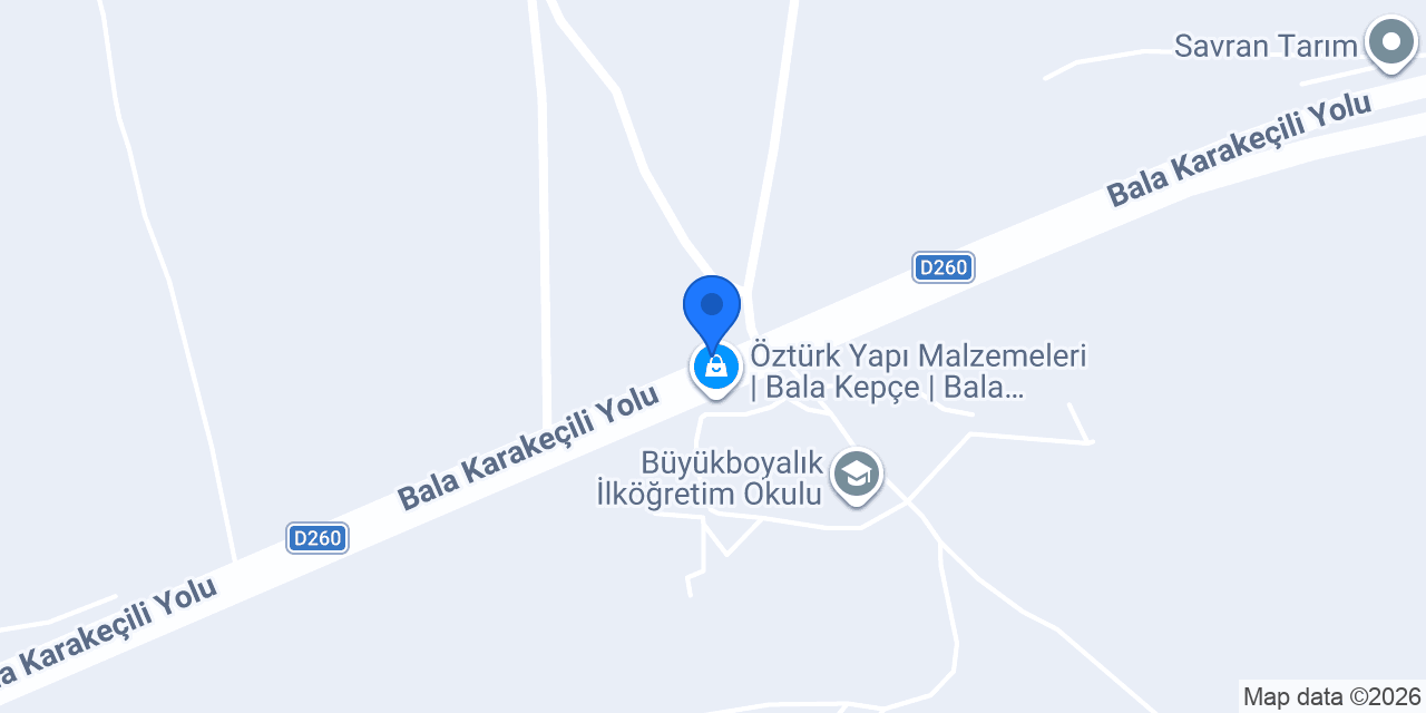Bala Öztürk Un Fabrikası konumu