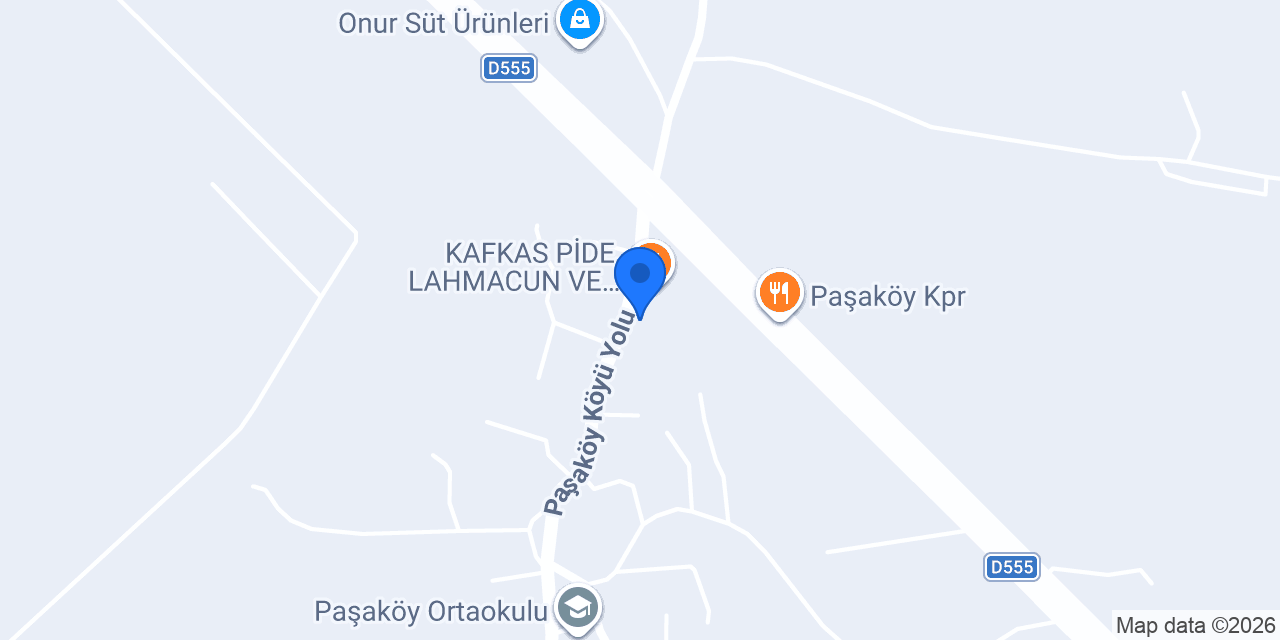 Paşaköy köftecisi Recep Çılgın konumu